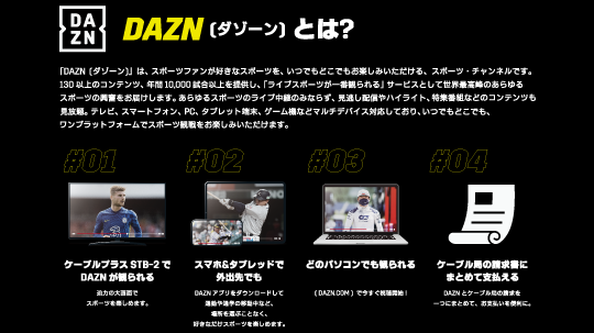 DAZN|ミクスネットワーク|DAZNとは? DAZN|ミクスネットワーク|DAZNとは?