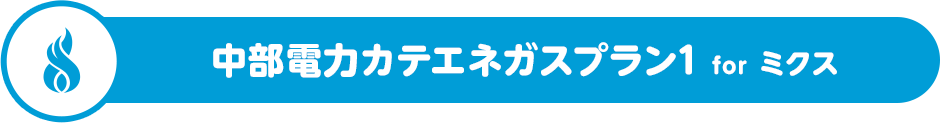 中部電力カテエネガスプラン1 for ミクス