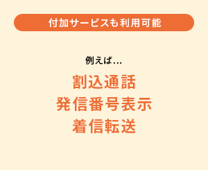 付加サービスも利用可能