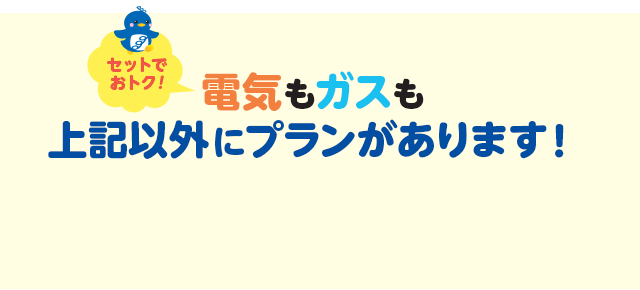 電気もガスもケーブルサービスとセットでさらにおトク!
